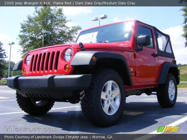 2009 Jeep Wrangler X 4x4 in Flame Red