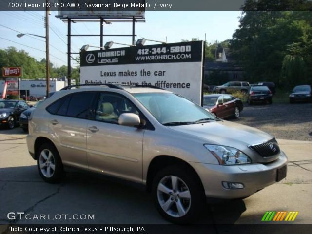 2007 Lexus RX 350 AWD in Savannah Beige Metallic