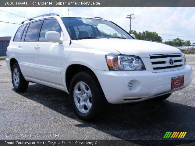 2006 Toyota Highlander I4 in Super White