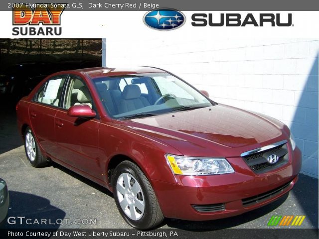 2007 Hyundai Sonata GLS in Dark Cherry Red