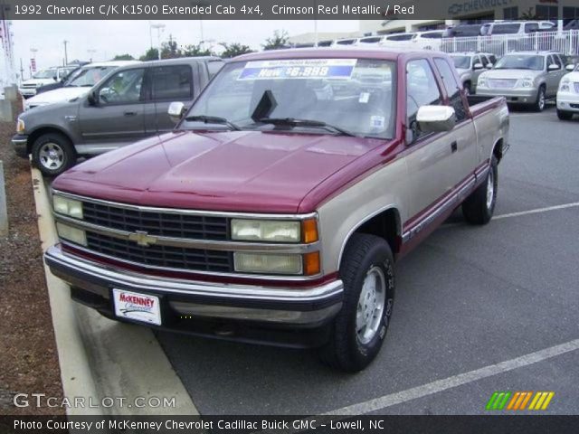 1992 Chevrolet C/K K1500 Extended Cab 4x4 in Crimson Red Metallic