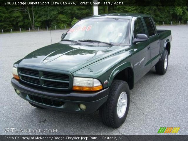 2000 Dodge Dakota Sport Crew Cab 4x4 in Forest Green Pearl