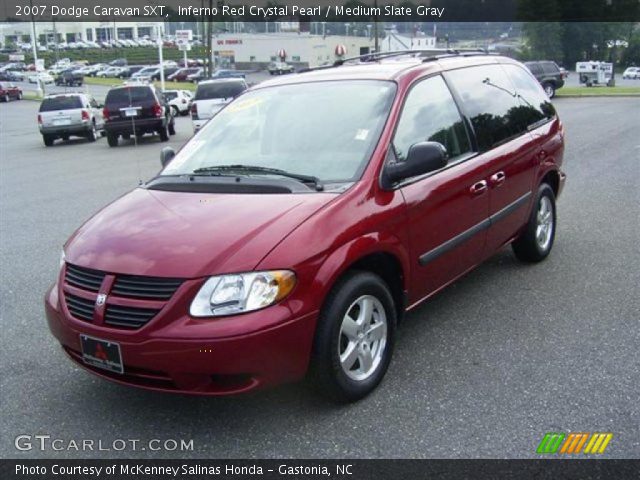 2007 Dodge Caravan SXT in Inferno Red Crystal Pearl