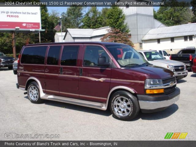 2004 Chevrolet Express 1500 LS Passenger Conversion Van in Berry Red Metallic