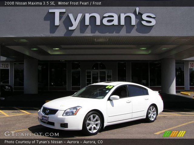 2008 Nissan Maxima 3.5 SE in Winter Frost Pearl