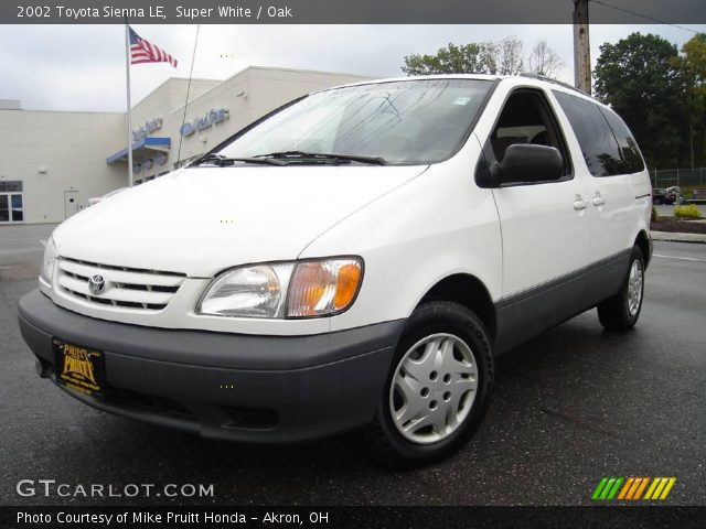 2002 Toyota Sienna LE in Super White