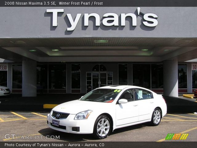 2008 Nissan Maxima 3.5 SE in Winter Frost Pearl
