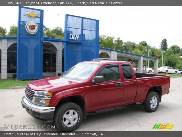 2005 GMC Canyon SL Extended Cab 4x4 in Cherry Red Metallic