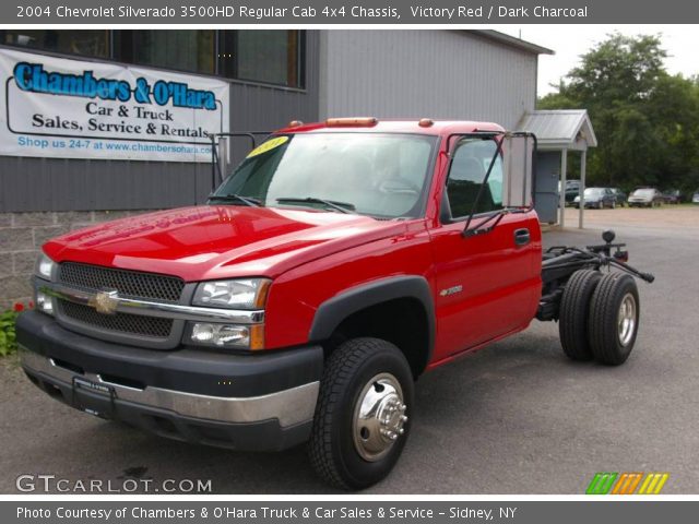 2004 Chevrolet Silverado 3500HD Regular Cab 4x4 Chassis in Victory Red