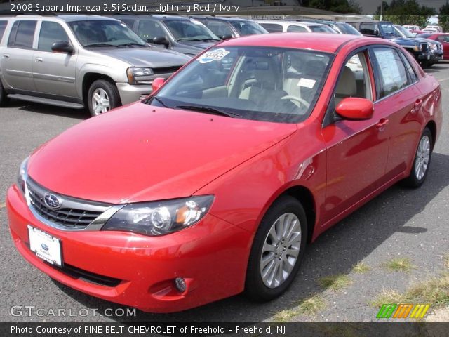 2008 Subaru Impreza 2.5i Sedan in Lightning Red