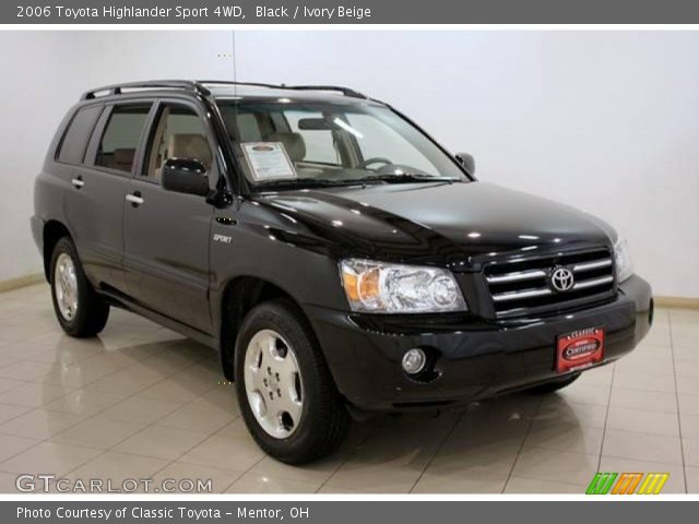 2006 Toyota Highlander Sport 4WD in Black