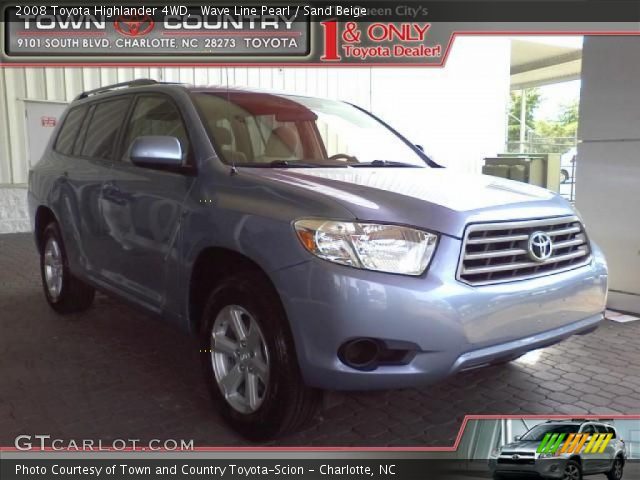 2008 Toyota Highlander 4WD in Wave Line Pearl