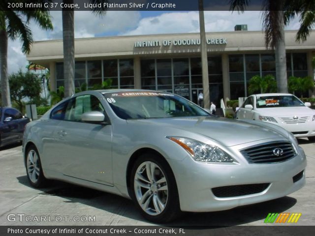 2008 Infiniti G 37 Coupe in Liquid Platinum Silver