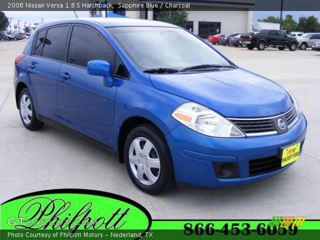 2008 Nissan Versa 1.8 S Hatchback in Sapphire Blue