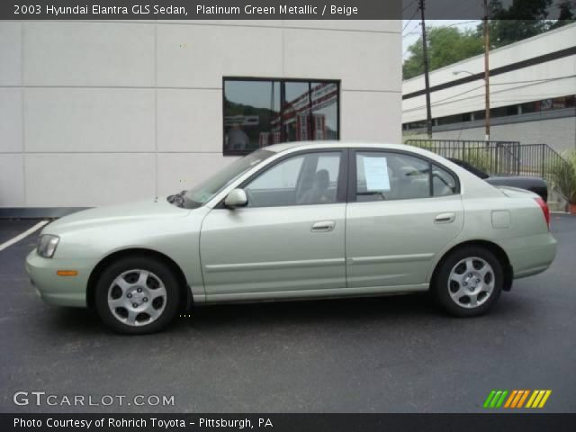 2003 Hyundai Elantra GLS Sedan in Platinum Green Metallic