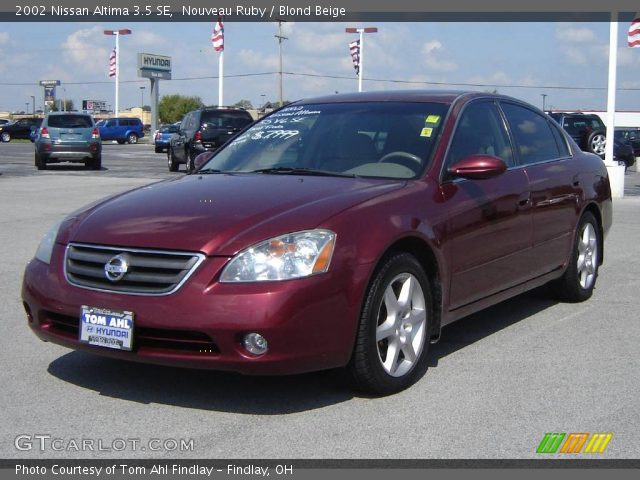 2002 Nissan Altima 3.5 SE in Nouveau Ruby