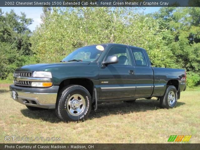 2002 Chevrolet Silverado 1500 Extended Cab 4x4 in Forest Green Metallic
