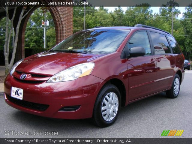 2008 Toyota Sienna LE in Salsa Red Pearl