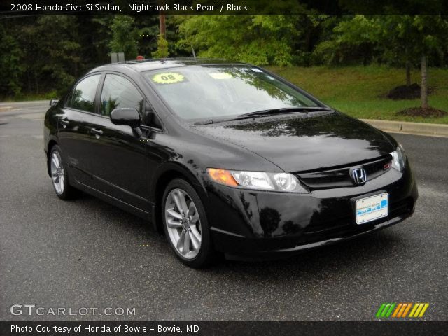 2008 Honda Civic Si Sedan in Nighthawk Black Pearl