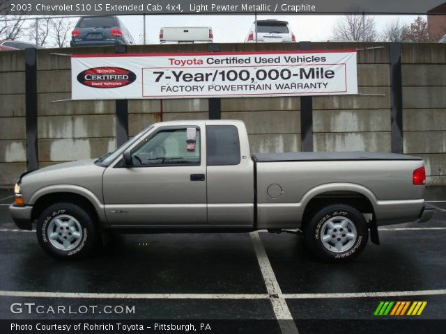 2003 Chevrolet S10 LS Extended Cab 4x4 in Light Pewter Metallic