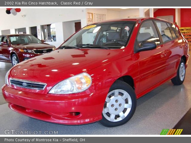 2002 Kia Rio Cinco Hatchback in Classic Red
