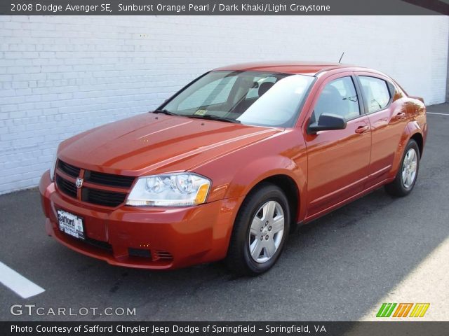 2008 Dodge Avenger SE in Sunburst Orange Pearl
