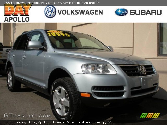 2004 Volkswagen Touareg V6 in Blue Silver Metallic