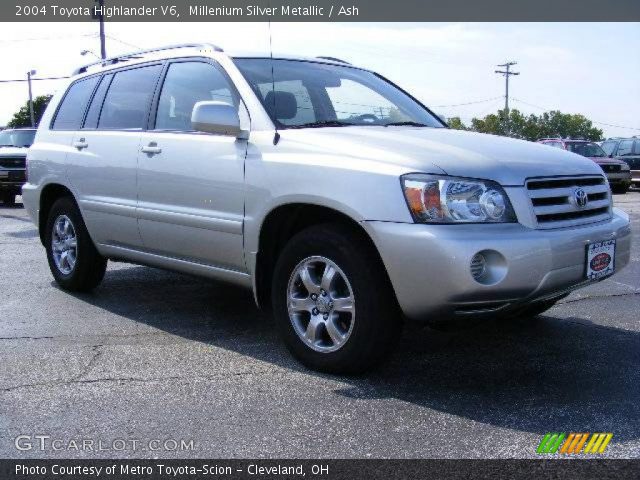 2004 Toyota Highlander V6 in Millenium Silver Metallic