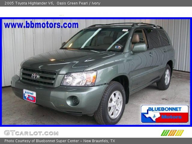 2005 Toyota Highlander V6 in Oasis Green Pearl