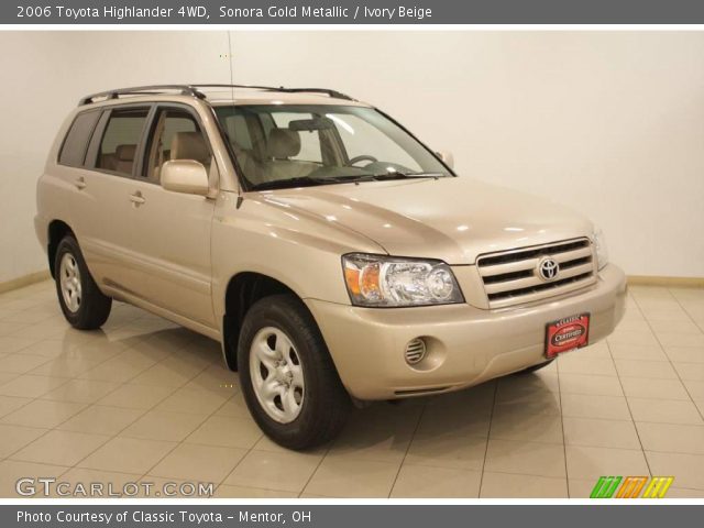 2006 Toyota Highlander 4WD in Sonora Gold Metallic