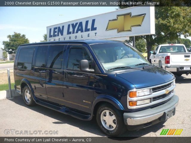 2000 Chevrolet Express G1500 Passenger Conversion Van in Indigo Blue Metallic