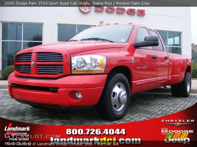 2006 Dodge Ram 3500 Sport Quad Cab Dually in Flame Red
