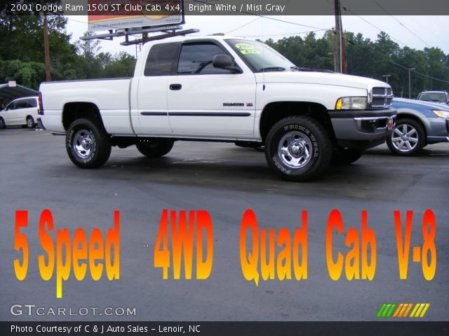 2001 Dodge Ram 1500 ST Club Cab 4x4 in Bright White