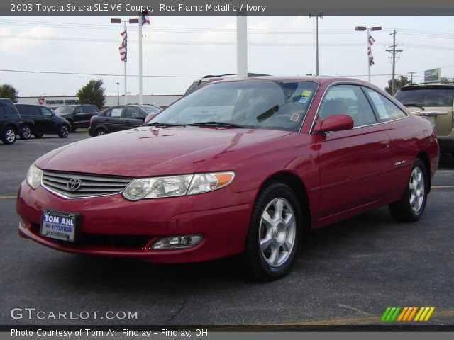 2003 Toyota Solara SLE V6 Coupe in Red Flame Metallic