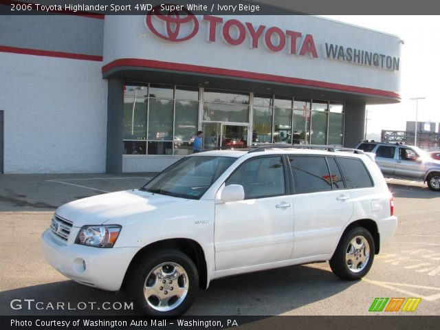 2006 Toyota Highlander Sport 4WD in Super White