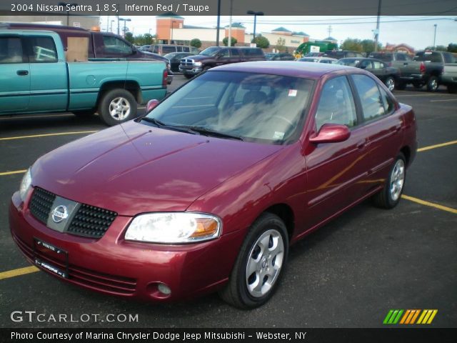 2004 Nissan Sentra 1.8 S in Inferno Red