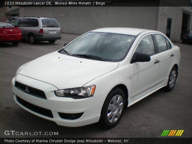 2010 Mitsubishi Lancer DE in Wicked White Metallic
