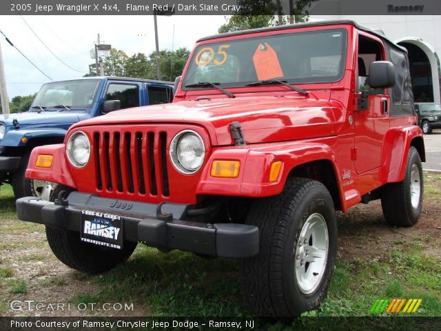 2005 Jeep Wrangler X 4x4 in Flame Red