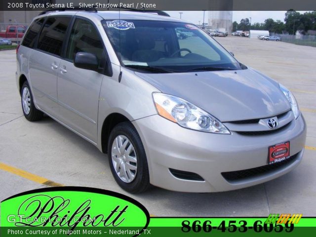 2008 Toyota Sienna LE in Silver Shadow Pearl