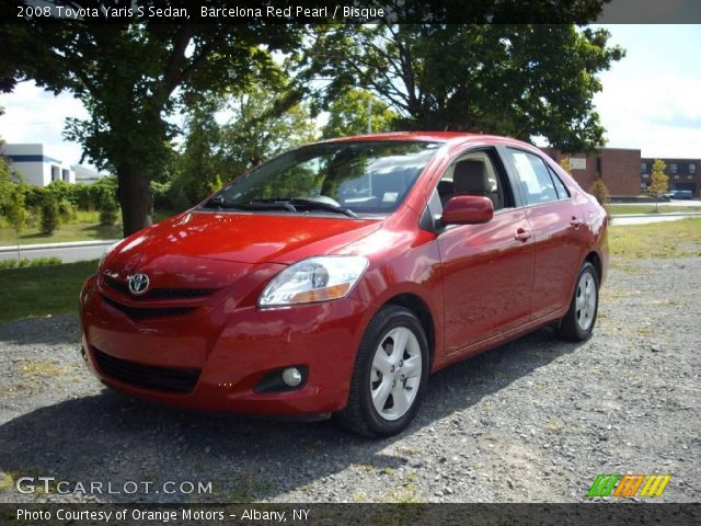 2008 Toyota Yaris S Sedan in Barcelona Red Pearl