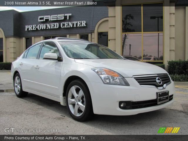 2008 Nissan Altima 3.5 SE in Winter Frost Pearl
