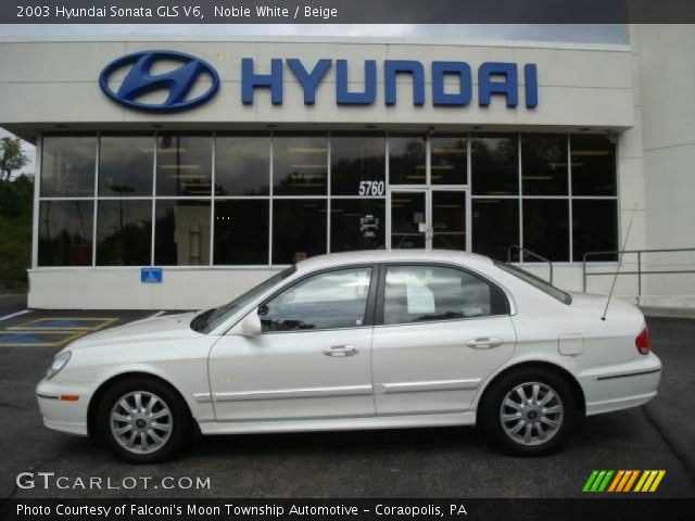 2003 Hyundai Sonata GLS V6 in Noble White