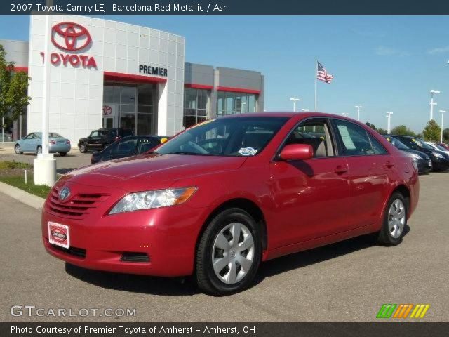 2007 Toyota Camry LE in Barcelona Red Metallic