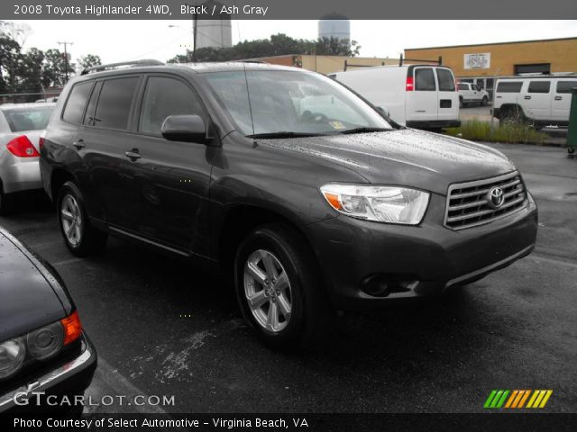 2008 Toyota Highlander 4WD in Black