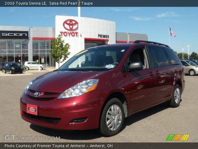 2009 Toyota Sienna LE in Salsa Red Pearl