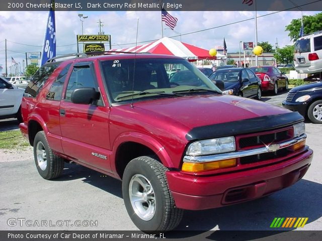 2000 Chevrolet Blazer LS in Dark Cherry Red Metallic