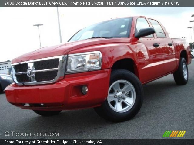 2008 Dodge Dakota SLT Crew Cab in Inferno Red Crystal Pearl