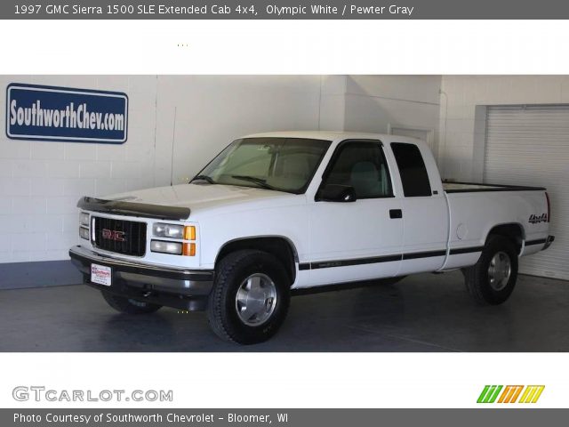 1997 GMC Sierra 1500 SLE Extended Cab 4x4 in Olympic White