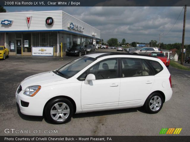 2008 Kia Rondo LX V6 in Clear White
