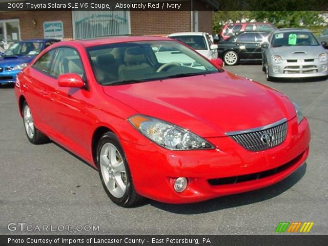 2005 Toyota Solara SLE V6 Coupe in Absolutely Red